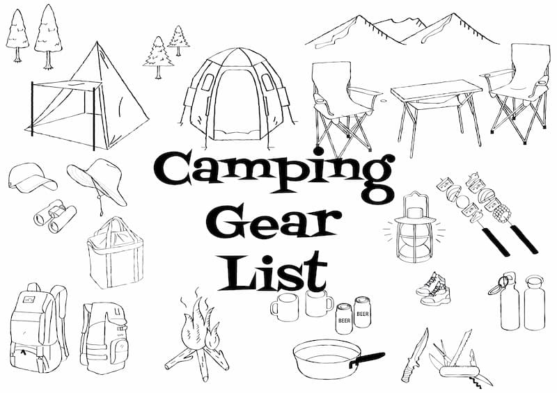 キャンプ道具リスト